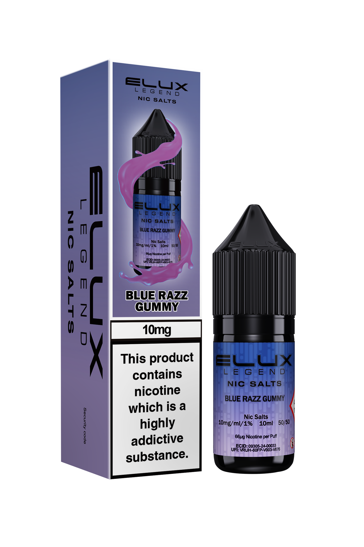 Blue Razz Gummy Nic Salt E-Liquid by Elux Legend