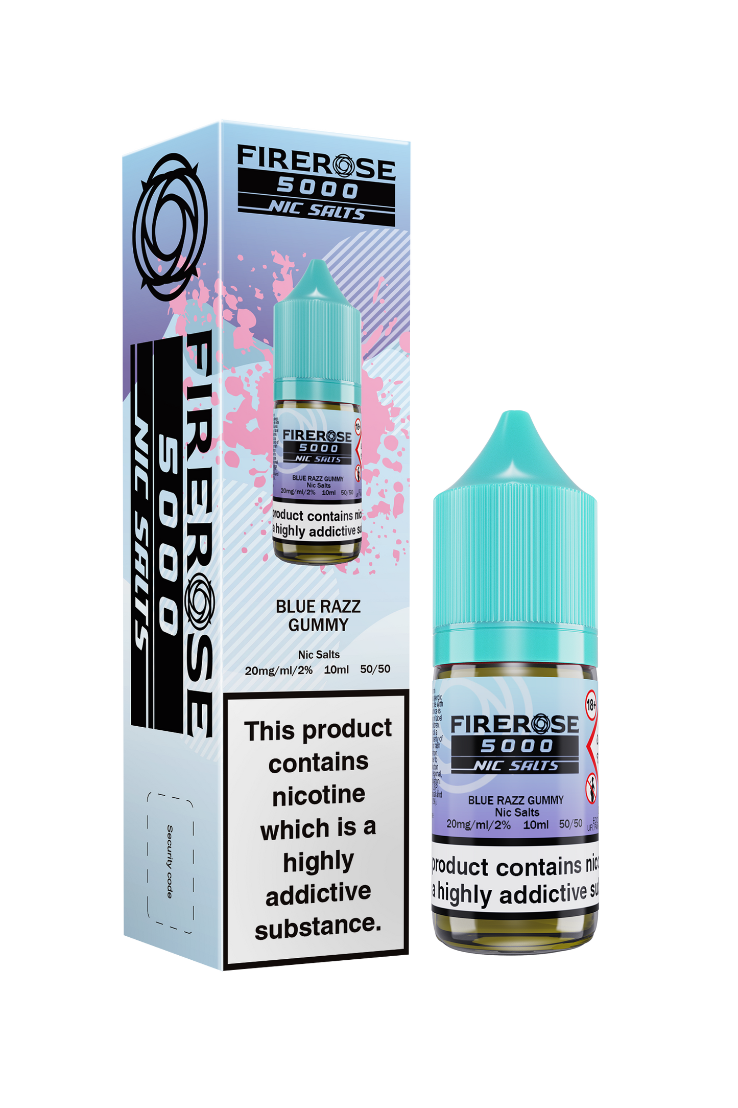 Blue Razz Gummy FIREROSE 5000 Nic Salt E-Liquid by ELUX