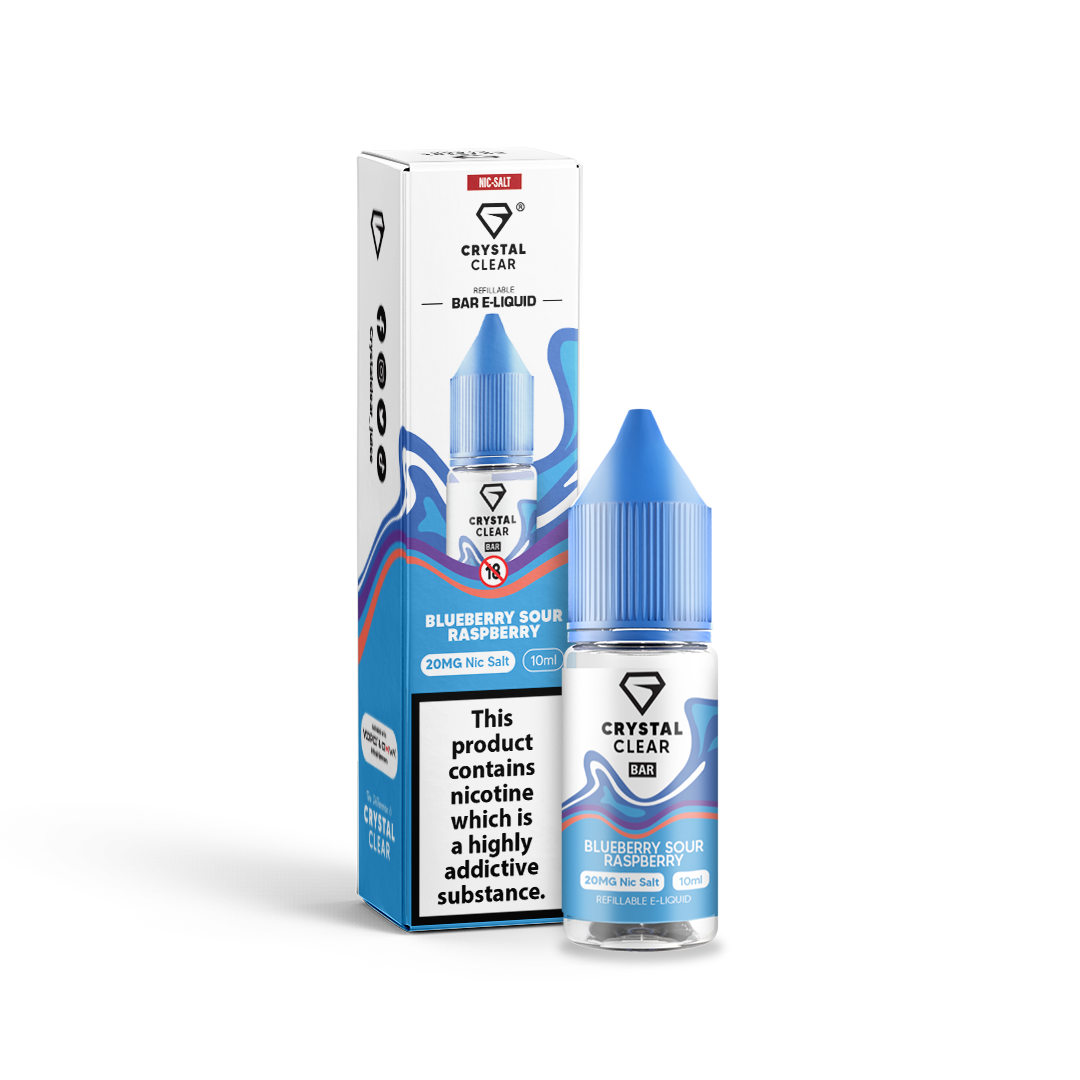 Blueberry Sour Raspberry Nic Salt E-Liquid by Crystal Clear