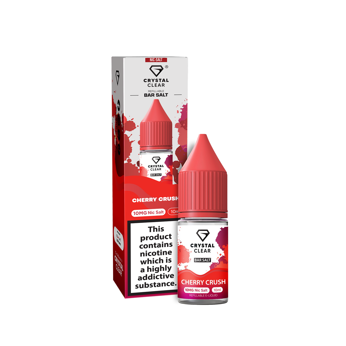 Cherry Crush Nic Salt E-Liquid by Crystal Clear
