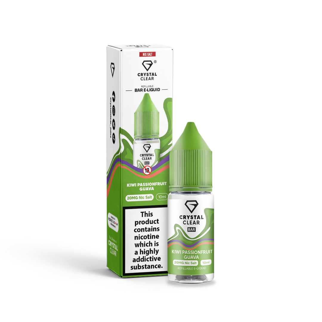 Kiwi Passionfruit Guava Nic Salt E-Liquid by Crystal Clear