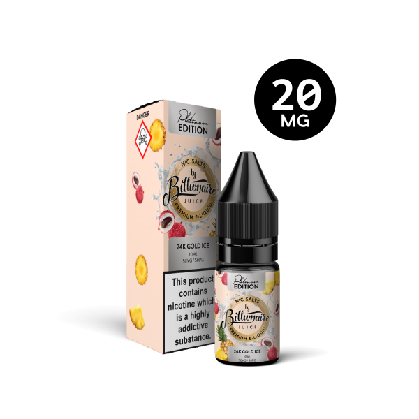24K Gold Ice 10ML Nic Salt E-Liquid by Billionaire Juice