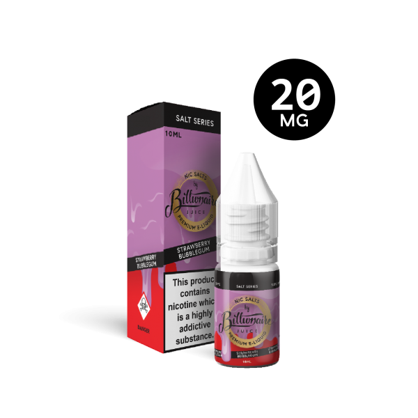 Strawberry Bubblegum 10ML Nic Salt E-Liquid by Billionaire Juice