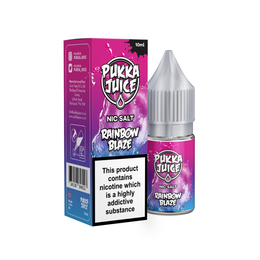 Rainbow Blaze Nic Salt E-Liquid by Pukka Juice