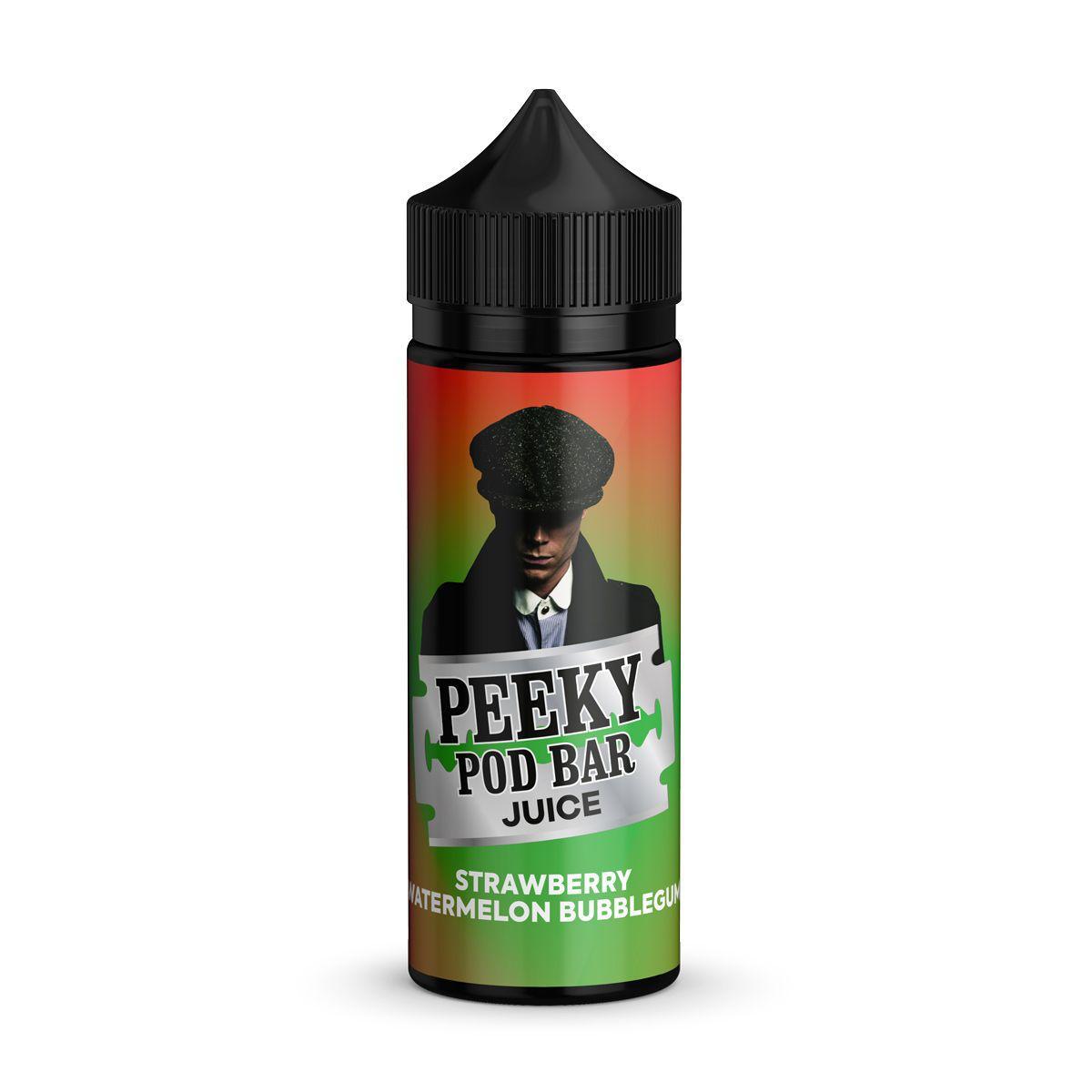 Strawberry Watermelon & Bubblegum 100ml E-Liquid by Peeky Pod Bar Juice