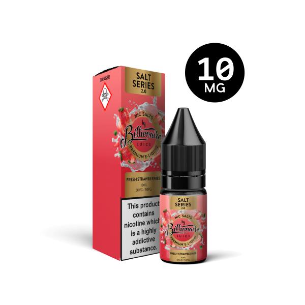 Fresh Strawberries 10ML Nic Salt E-Liquid by Billionaire Juice