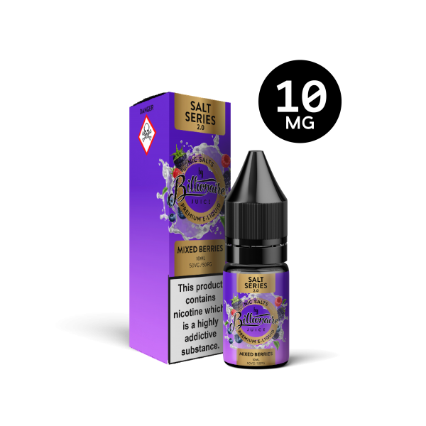 Mixed Berries 10ML Nic Salt E-Liquid by Billionaire Juice