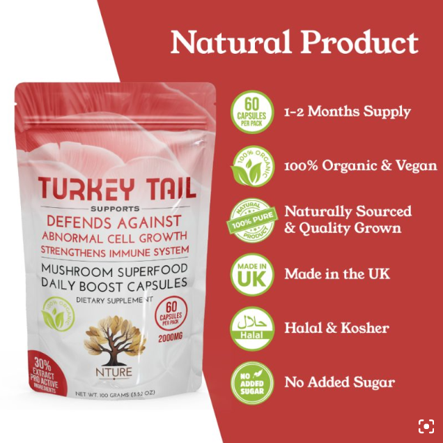 Turkey Tail Mushroom Capsules by NTURE