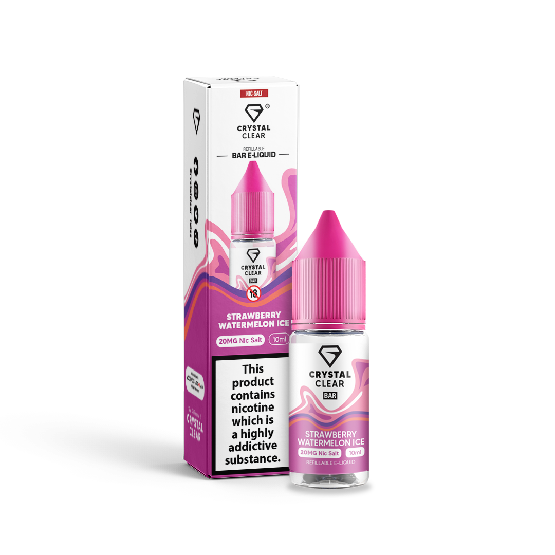 Strawberry Watermelon Ice Nic Salt E-Liquid by Crystal Clear