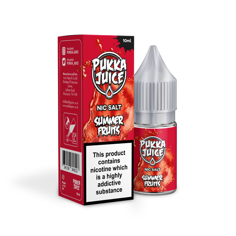 Summer Fruits Nic Salt E-Liquid by Pukka Juice