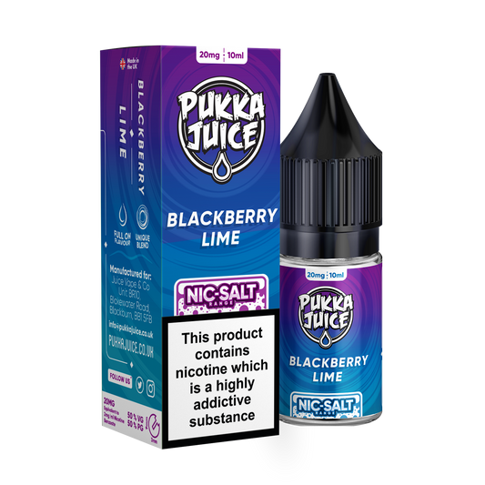 Blackberry Lime Nic Salt E-Liquid by Pukka Juice