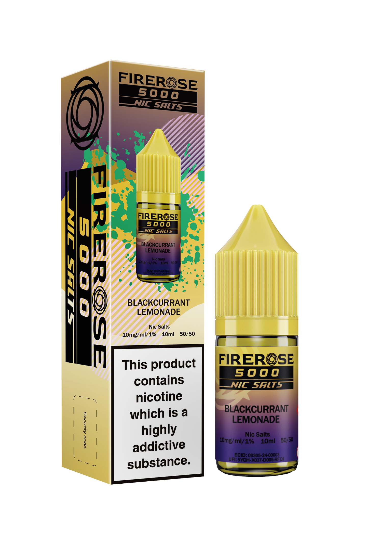 Blackcurrant Lemonade FIREROSE 5000 Nic Salt E-Liquid by ELUX