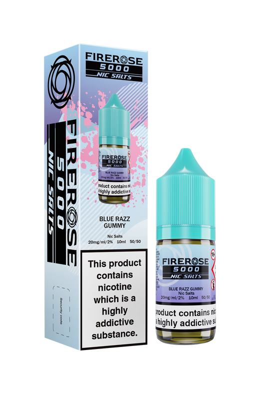 Blue Razz Gummy FIREROSE 5000 Nic Salt E-Liquid by ELUX