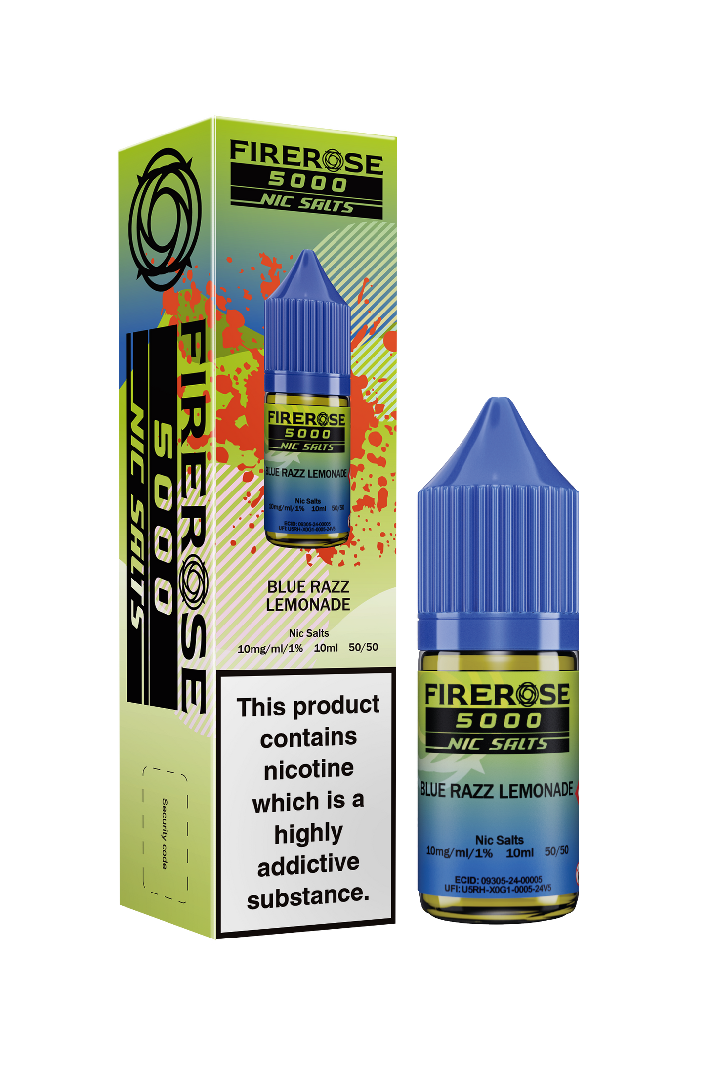 Blue Razz Lemonade FIREROSE 5000 Nic Salt E-Liquid by ELUX