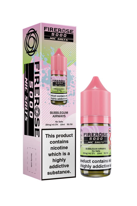 Bubblegum Airways FIREROSE 5000 Nic Salt E-Liquid by ELUX