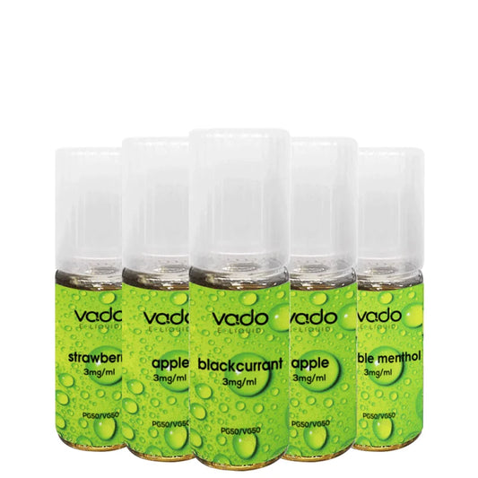 Vado E-Liquid 50/50 3MG 43 Flavours