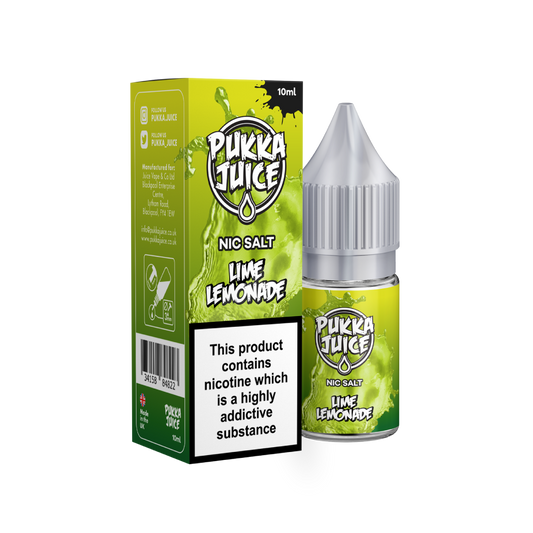 Lime Lemonade Nic Salt E-Liquid by Pukka Juice