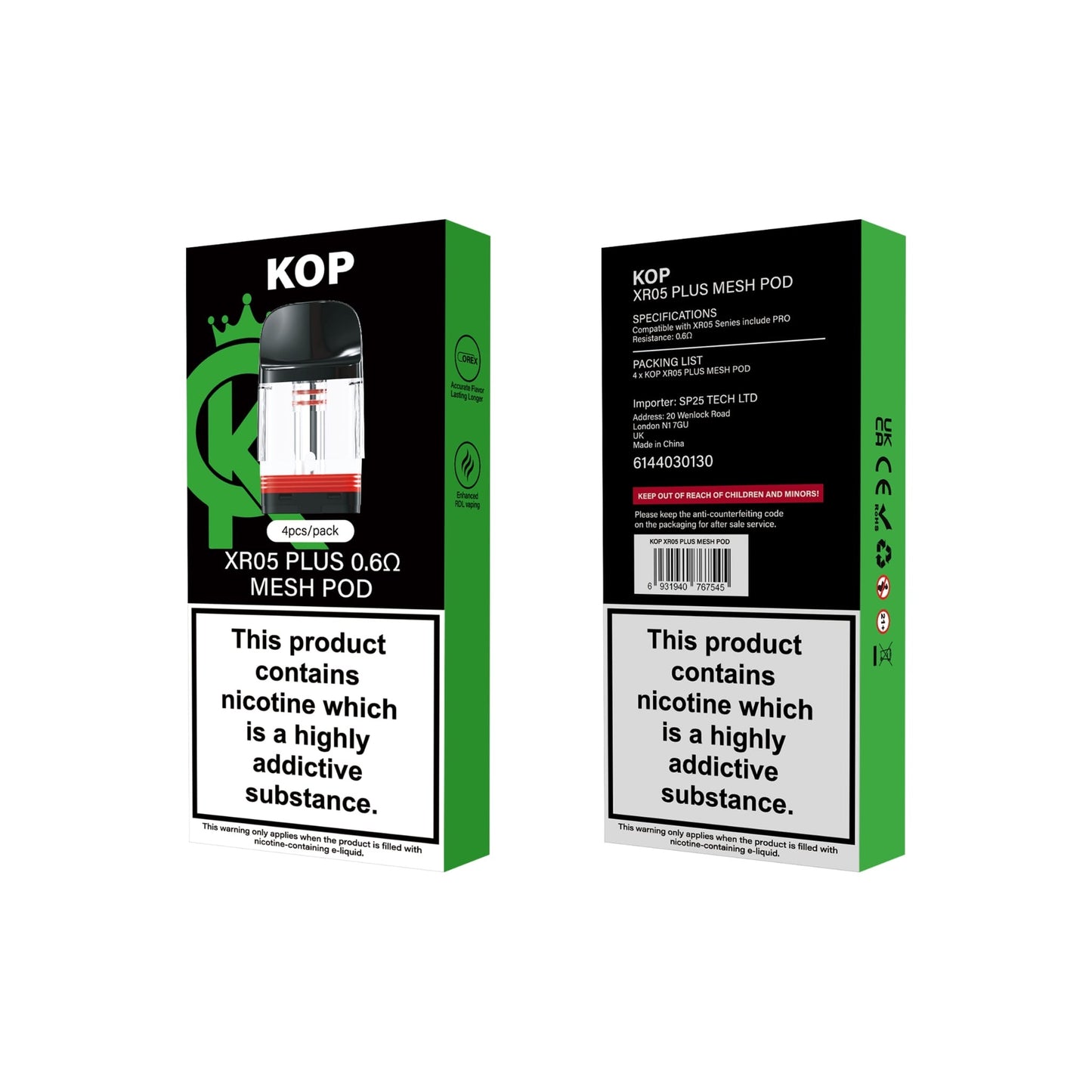 King Of Pod XRO5 Plus 4ml Replacement Pods (4 Pack)