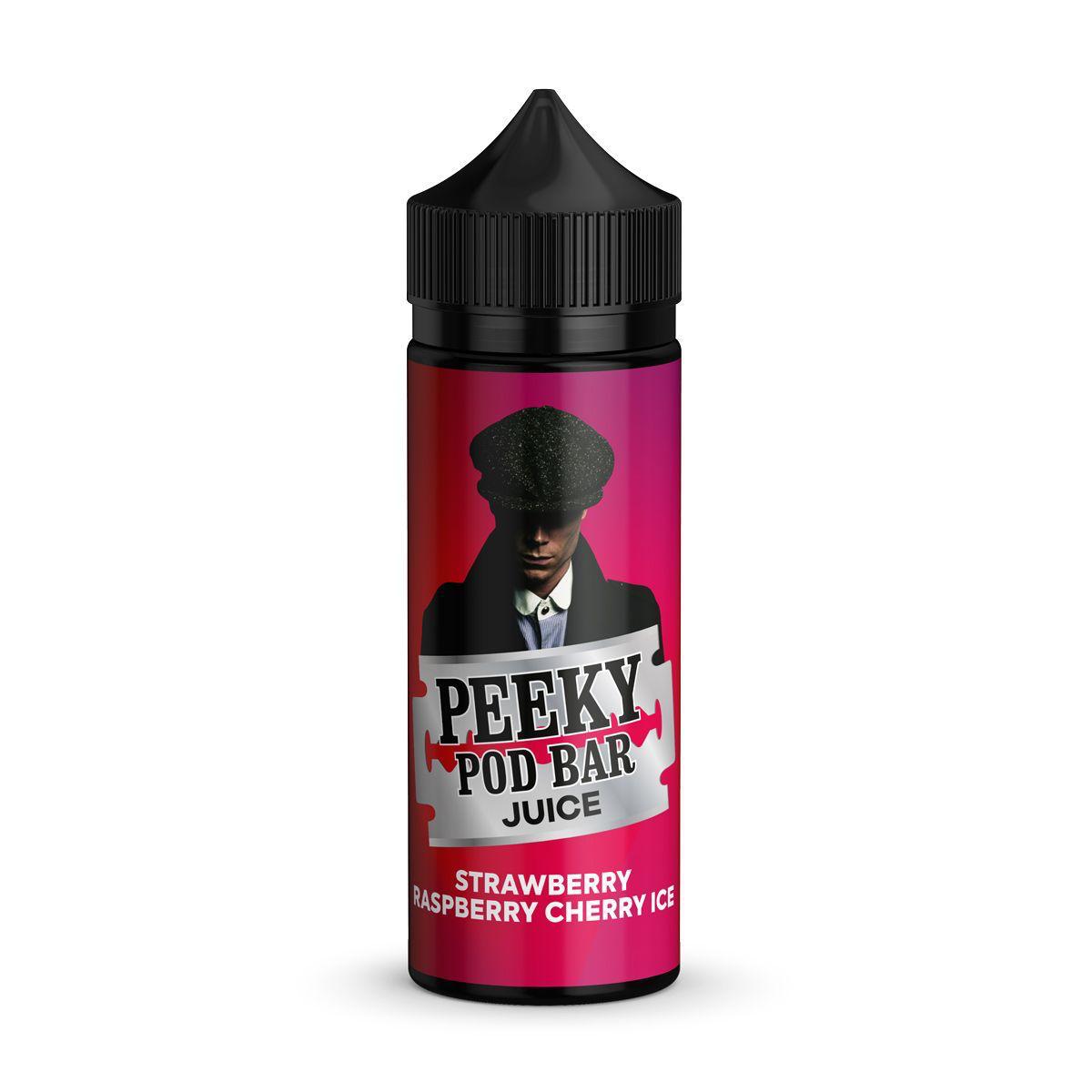 Strawberry Raspberry Cherry Ice 100ml E-Liquid by Peeky Pod Bar Juice