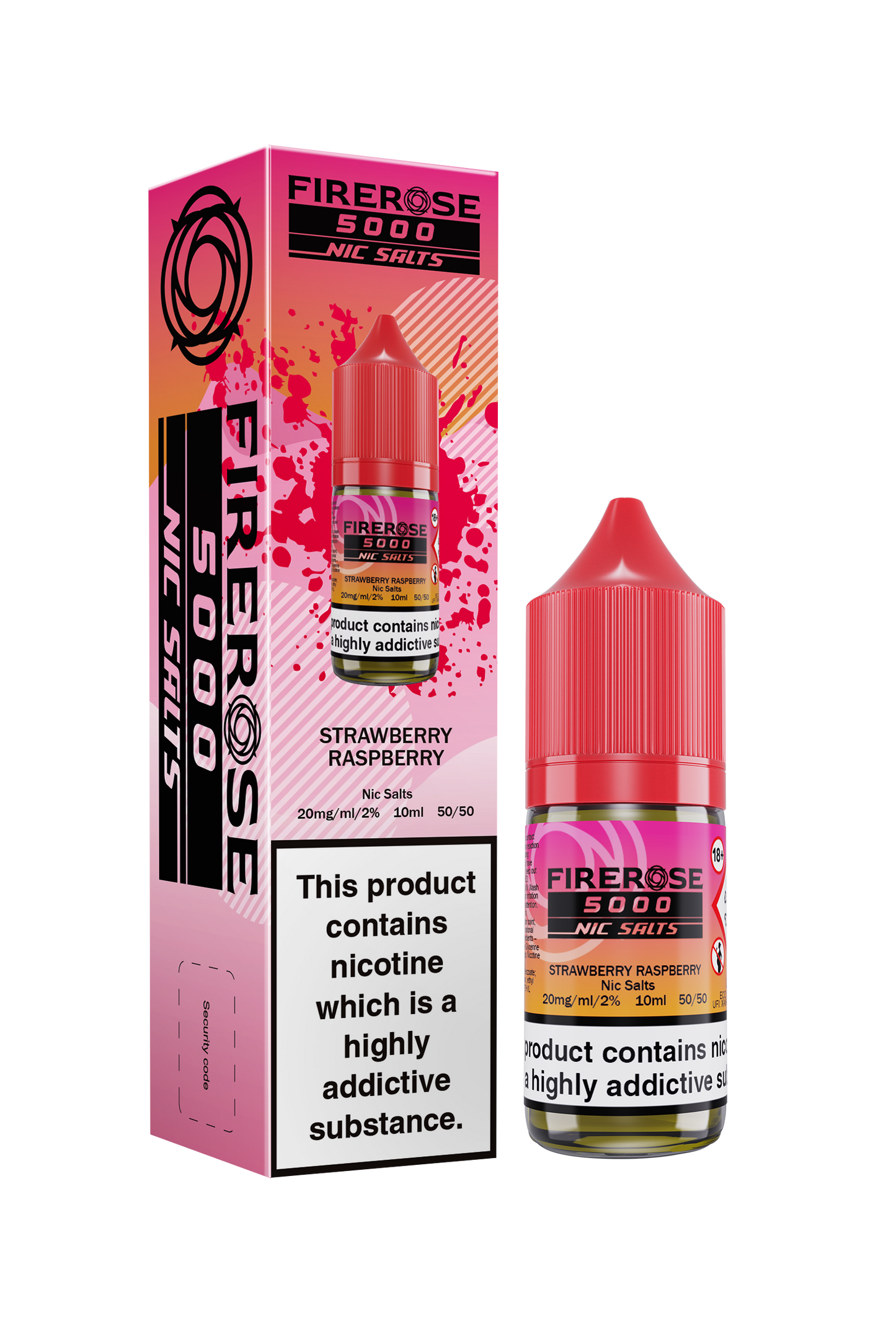 Strawberry Raspberry FIREROSE 5000 Nic Salt E-Liquid by ELUX Legend