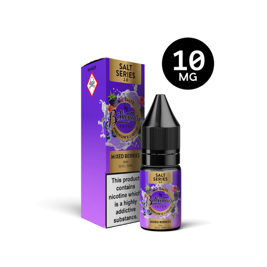 Mixed Berries 10ML Nic Salt E-Liquid by Billionaire Juice