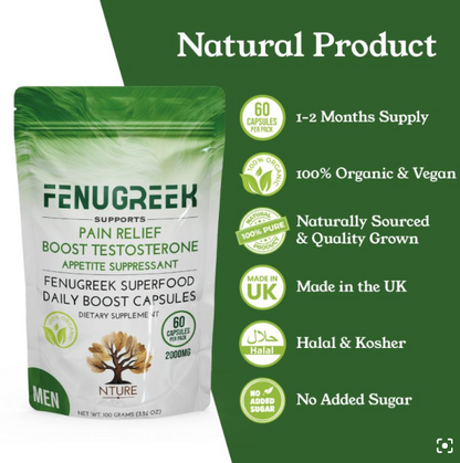 Fenugreek Capsules for MEN by NTURE