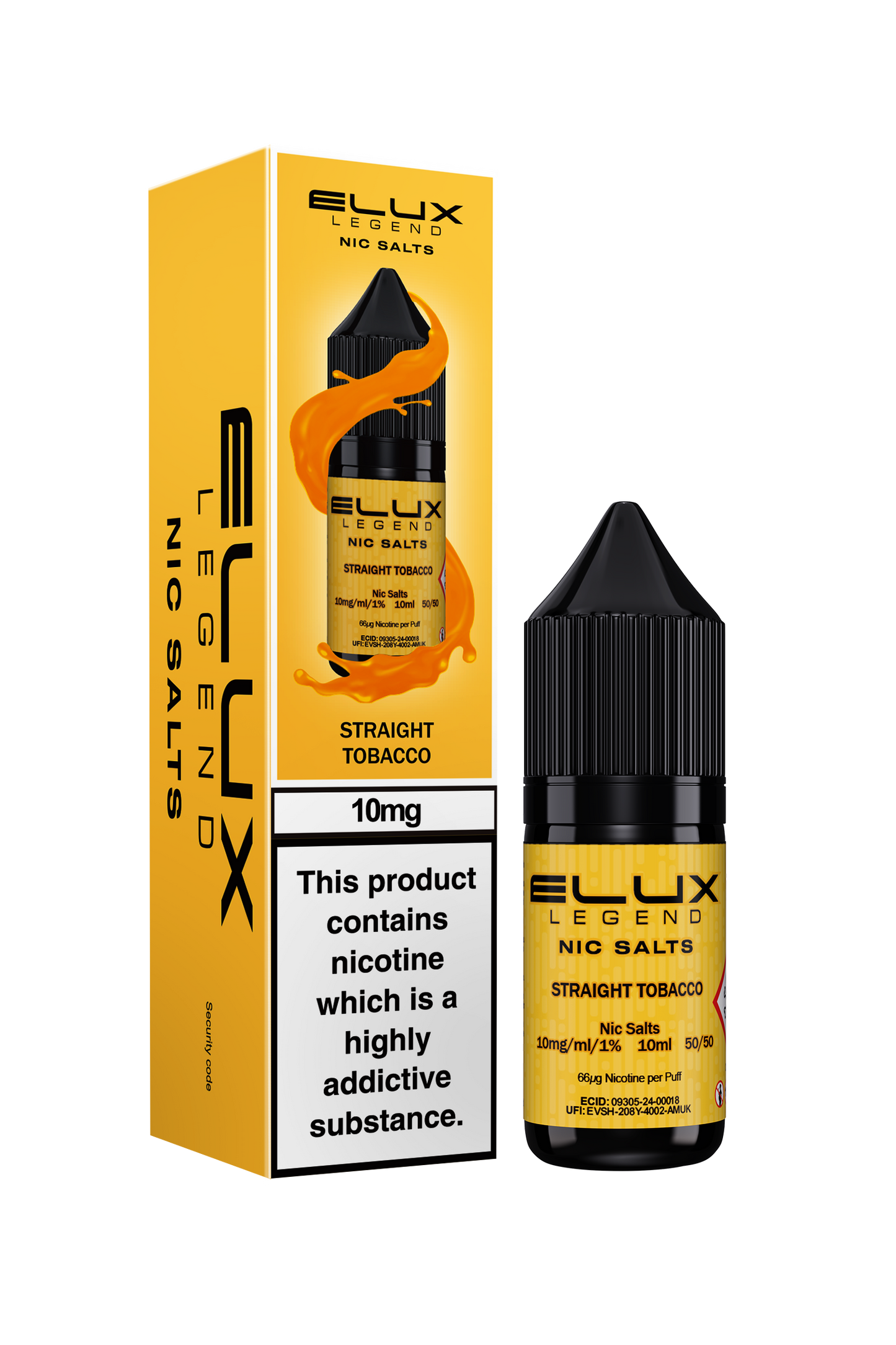 Straight Tobacco Nic Salt E-Liquid by Elux Legend