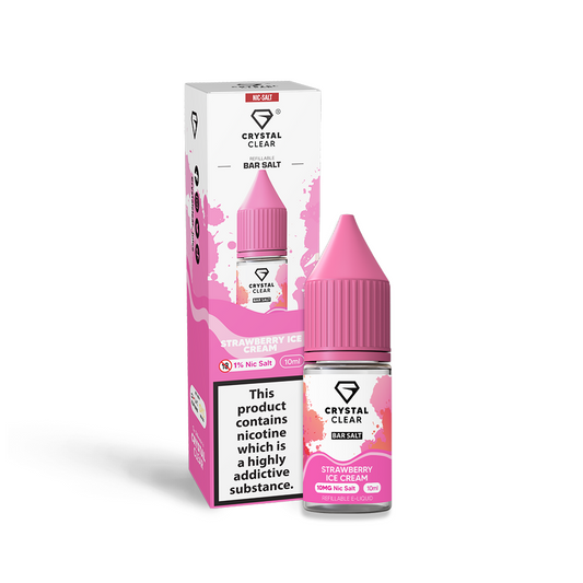 Strawberry Ice Cream Nic Salt E-Liquid by Crystal Clear