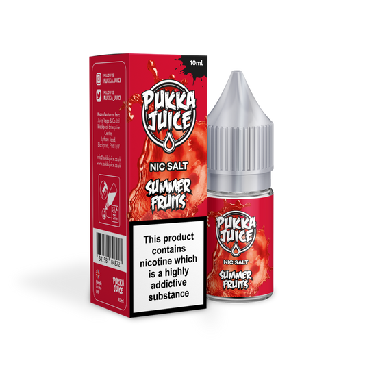 Summer Fruits Nic Salt E-Liquid by Pukka Juice