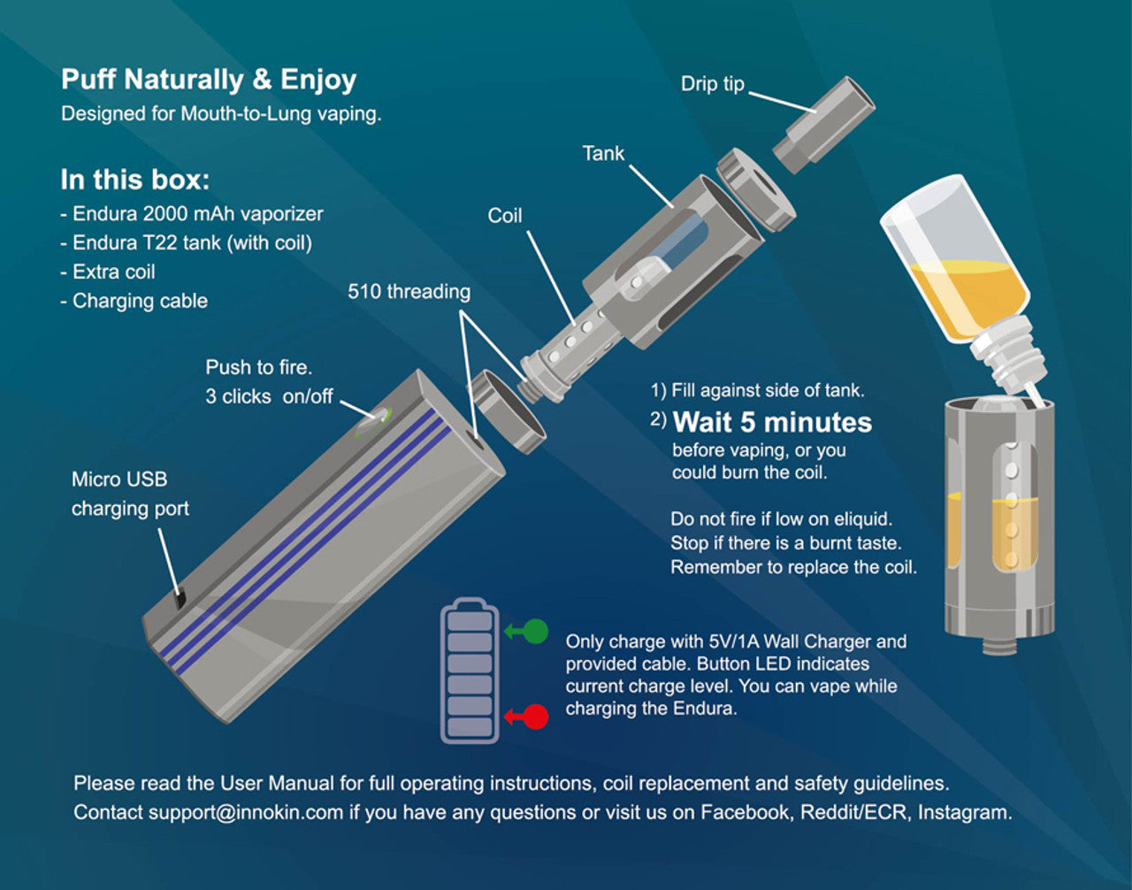 Innokin Endura T22E Vape Kit