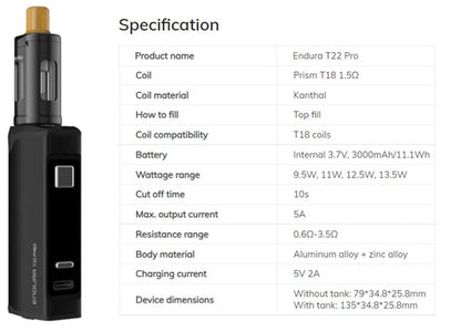 Innokin Endura T22E Vape Kit